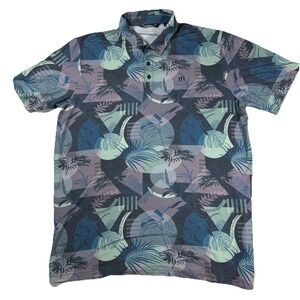 Travis Mathew Heater Series XXL‎ Featherweight Polo Shirt Tropical Print Golf